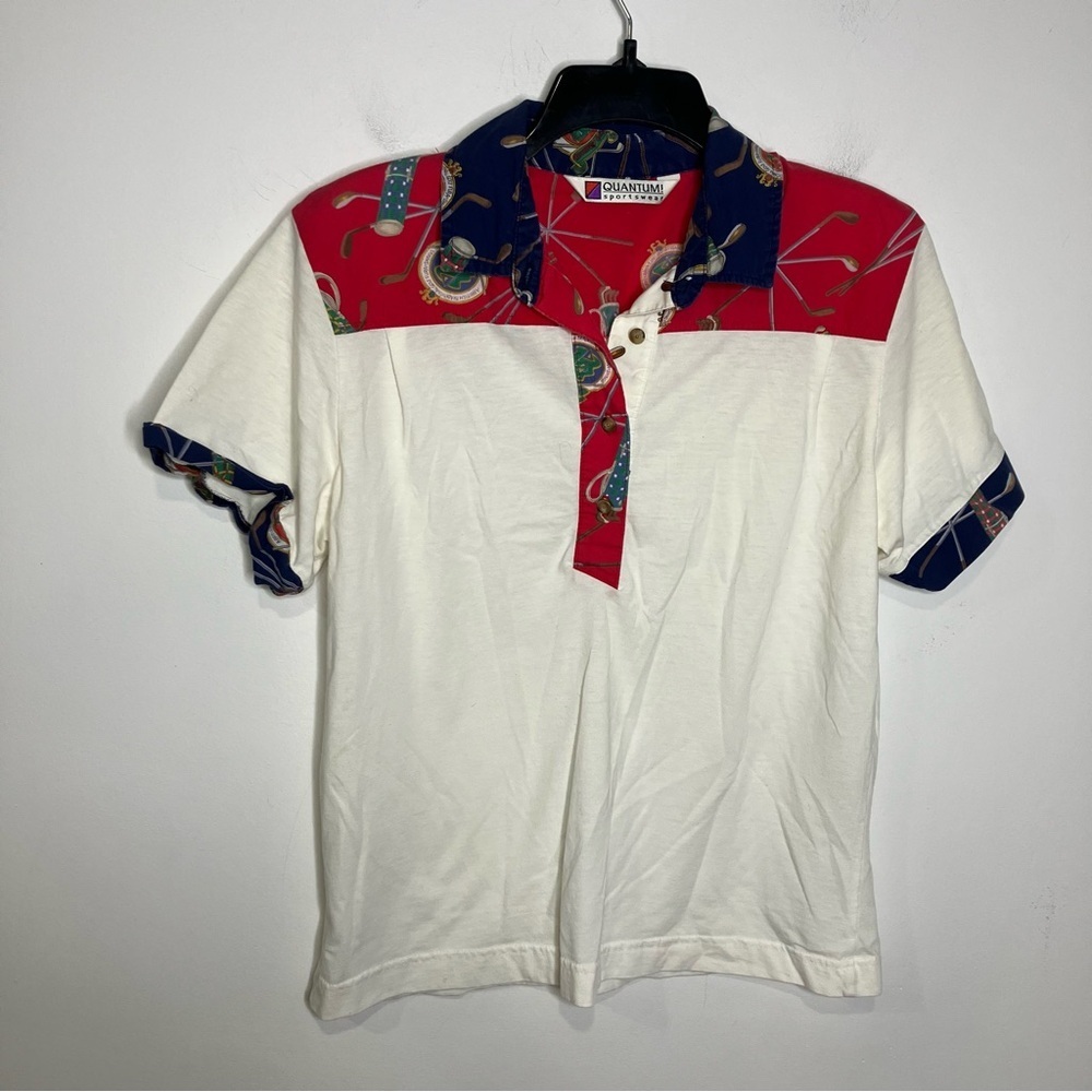 Vintage Quantum sportswear‎ polo shirt size medium
